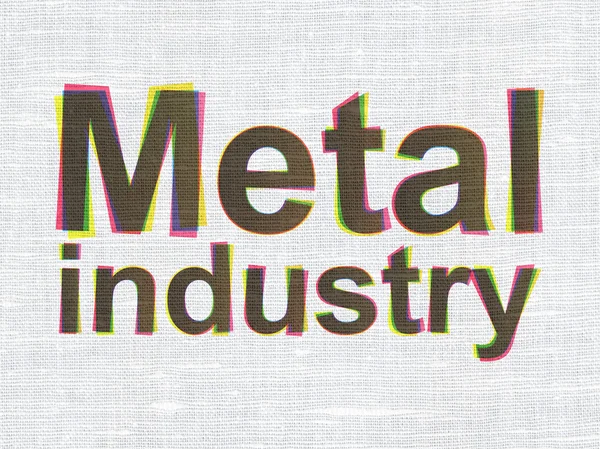 Concetto di industria: Industria del metallo su sfondo tessitura tessuto — Foto Stock