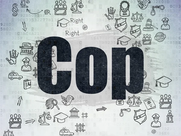 Law concept: Cop on Digital Paper background — Stock Photo, Image