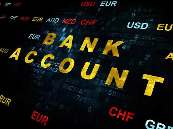 Concepto de dinero: Cuenta bancaria sobre fondo digital —  Fotos de Stock
