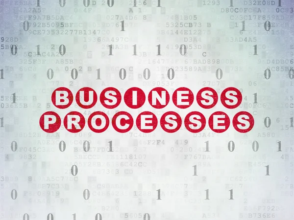 Finance concept: Business Processes on Digital Paper background — Stock Photo, Image