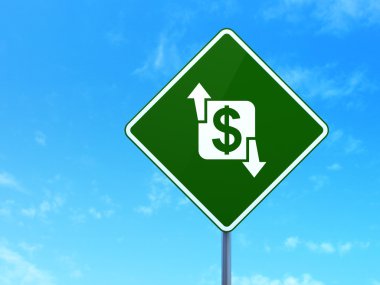 Finance concept: Finance on road sign background