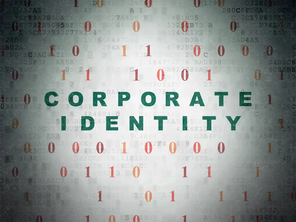 Concepto financiero: Identidad corporativa en el contexto del papel digital — Foto de Stock