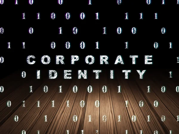 Business concept: Corporate Identity in grunge dark room — Zdjęcie stockowe