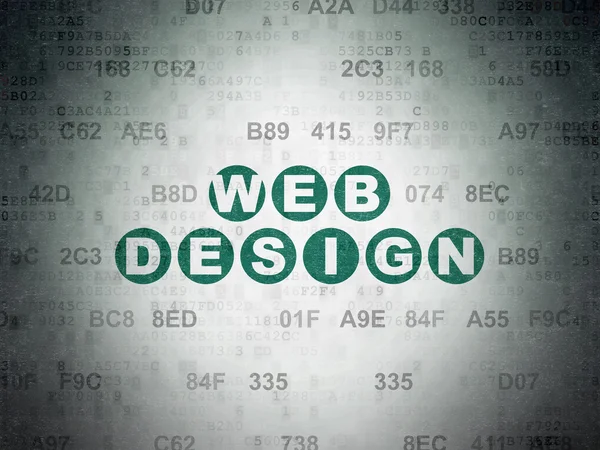 Concept de développement Web : Web Design sur fond de papier numérique — Photo