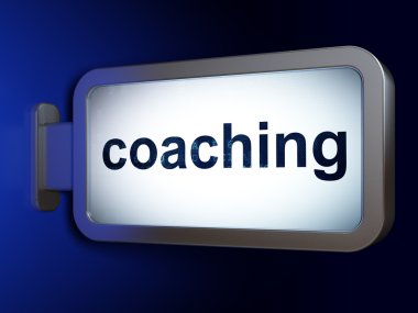Studying concept: Coaching on billboard background