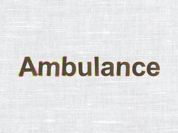 Medicine concept: Ambulance on fabric texture background — Stockfoto