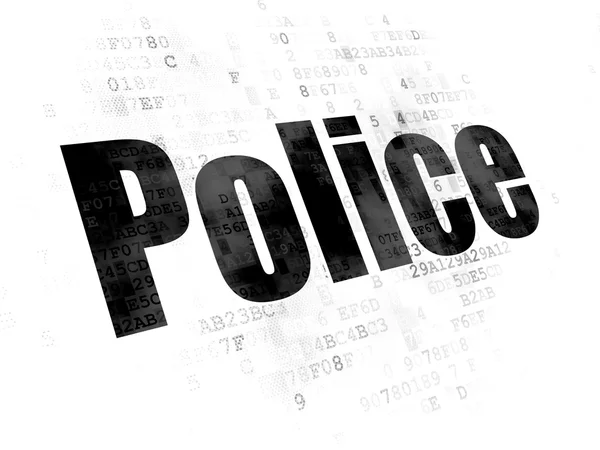Понятие закона: Полиция на цифровом фоне — стоковое фото