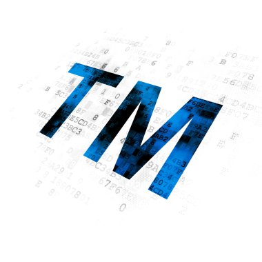 Hukuk kavramı: marka dijital arka plan üzerinde