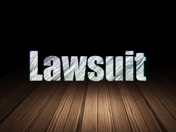 Law concept: Lawsuit in grunge dark room — Stock Photo, Image