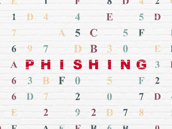 Skydd koncept: phishing på väggen bakgrund — Stockfoto