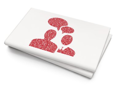 Finance concept: Business Meeting on Blank Newspaper background