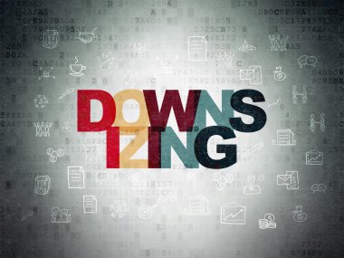 Finance concept: Downsizing on Digital Paper background