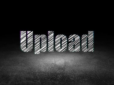 Web geliştirme kavramı: grunge karanlık odada Upload