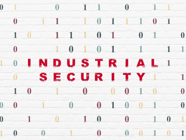 Privacy concept: Industrial Security on wall background — Stock Photo, Image