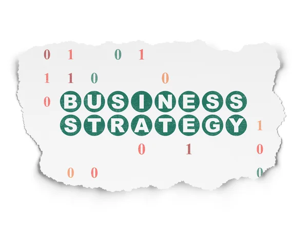 Conceito de financiamento: Estratégia de negócio no contexto do papel rasgado — Fotografia de Stock