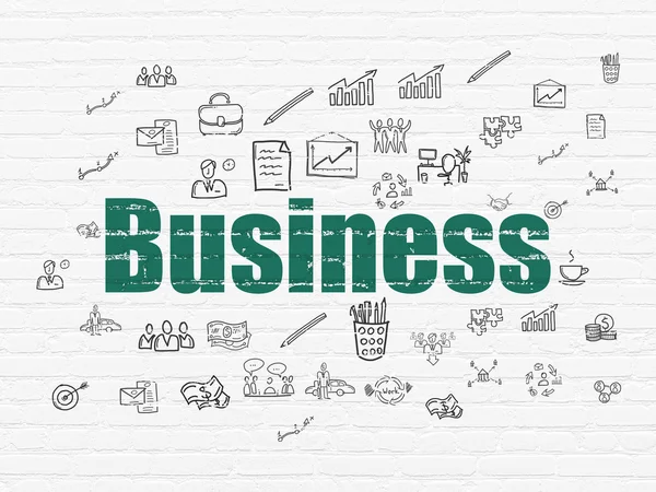 Finance koncept: Business på vägg bakgrund — Stockfoto