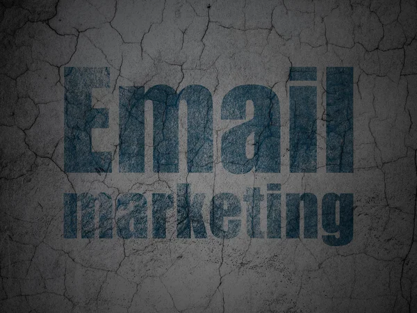 Finance concept: Email Marketing on grunge wall background — Stock fotografie