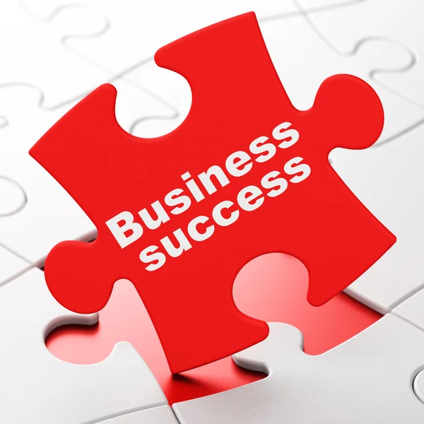 Conceito de negócio: Negócios Sucesso no fundo do quebra-cabeça — Fotografia de Stock