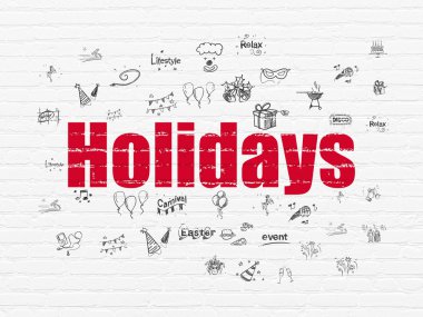 Tatil kavramı: tatil günlerinde duvar arka plan