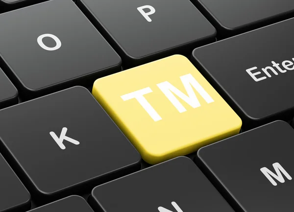 Law concept: Trademark on computer keyboard background — Stock Photo, Image