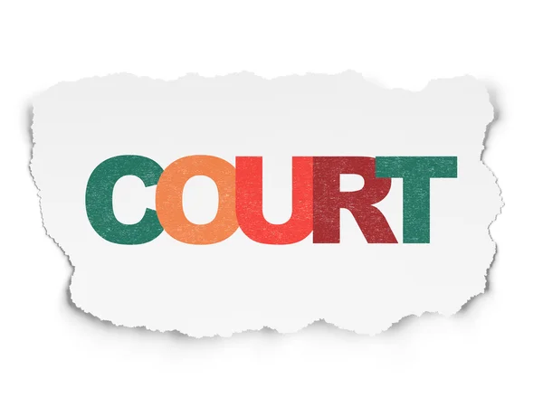 Law concept: Court on Torn Paper background — Stock Photo, Image