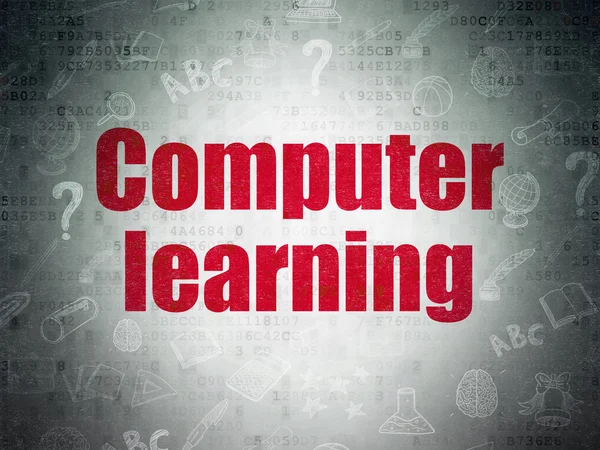 Studying concept: Computer Learning on Digital Paper background — Stock Photo, Image