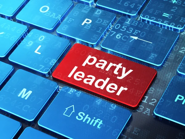 Politics concept: Party Leader on computer keyboard background — Stock fotografie