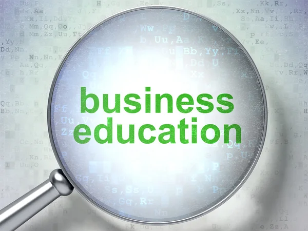 Concept d'étude : Business Education avec verre optique — Photo