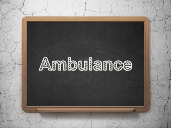 Medicine concept: Ambulance on chalkboard background — Stok fotoğraf