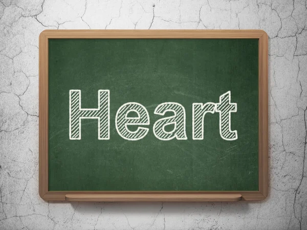 Medicine concept: Heart on chalkboard background — Stock Photo, Image