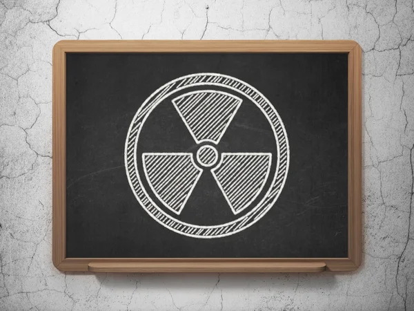Science concept: Radiation on chalkboard background — Stockfoto