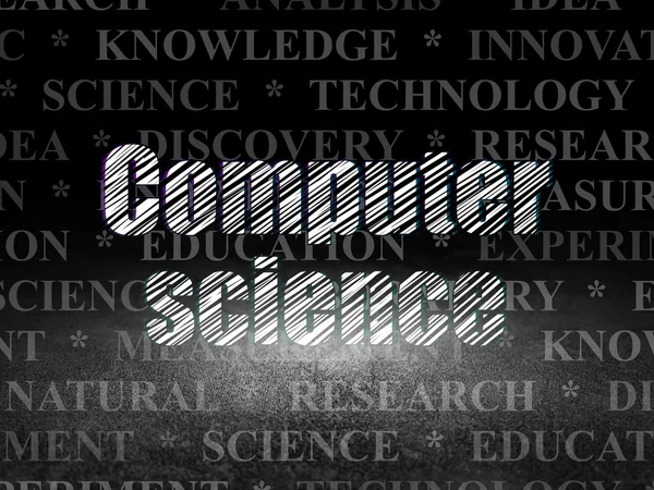Science concept: Computer Science in grunge dark room — Zdjęcie stockowe