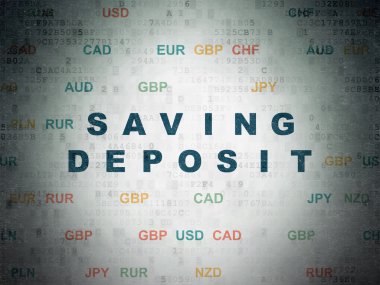 Currency concept: Saving Deposit on Digital Paper background