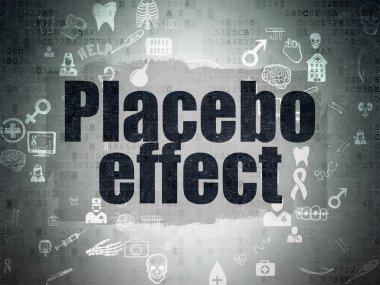 Health concept: Placebo Effect on Digital Paper background