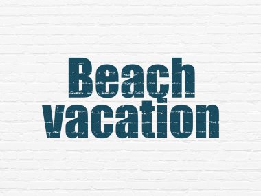 Travel concept: Beach Vacation on wall background