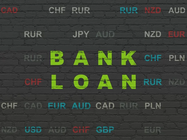 Currency concept: Bank Loan on wall background — Stock Photo, Image