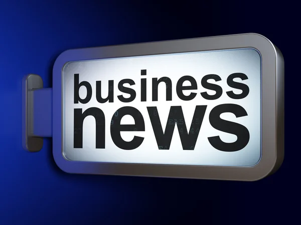 News concept: Business News on billboard background — Stock Photo, Image