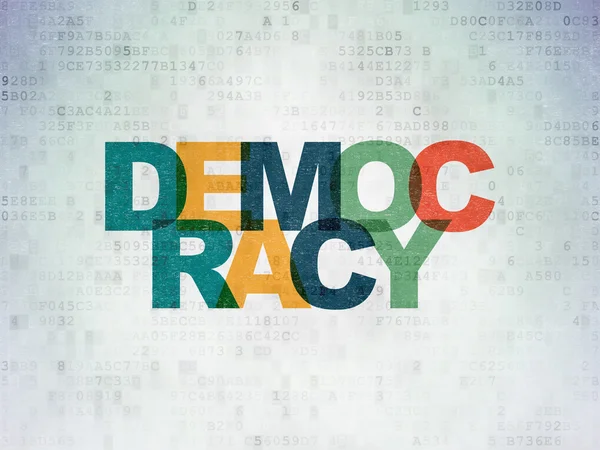 Political concept: Democracy on Digital Paper background — Stock fotografie