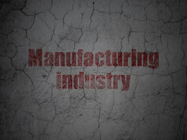 Conceito de fabricação: Indústria de fabricação no fundo da parede grunge — Fotografia de Stock