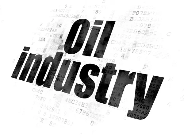 Κατασκευαστικής έννοια: βιομηχανία πετρελαίου σε ψηφιακό φόντο — Φωτογραφία Αρχείου