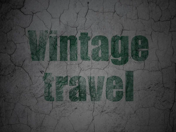 Feriebegrep: Vintage Travel on grunge wall-bakgrunn – stockfoto