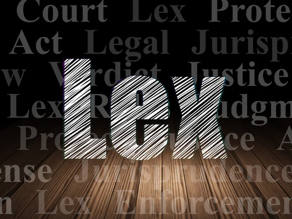 Zákon koncept: Lex v temné místnosti grunge — Stock fotografie
