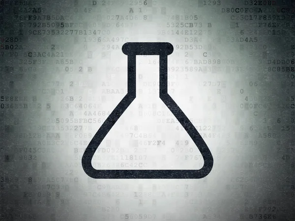 Science concept: Flask on Digital Paper background — Stock Photo, Image