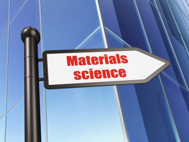 Science concept: sign Materials Science on Building background