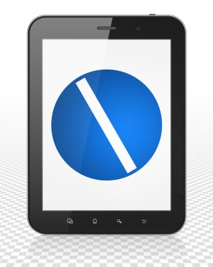 Medicine concept: Tablet Pc Computer with Pill on display