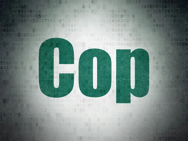 Concepto jurídico: Cop on Digital Paper background —  Fotos de Stock