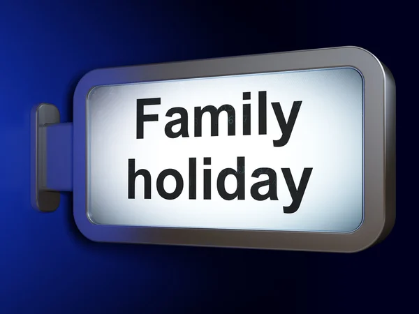 Travel concept: Family Holiday on billboard background — Stock Photo, Image