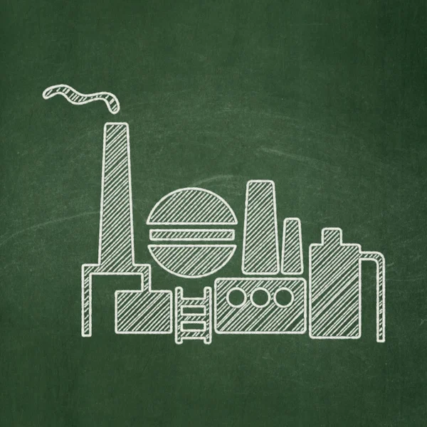 Manufacuring concept: Oil And Gas Indusry on chalkboard background — Stock Fotó