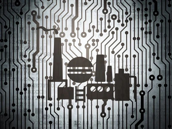 Industry concept: circuit board with Oil And Gas Indusry — Stock fotografie
