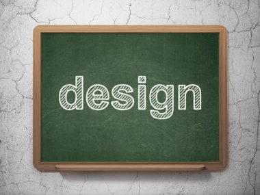 reklam kavramı: Kara tahta zemin üzerine tasarım